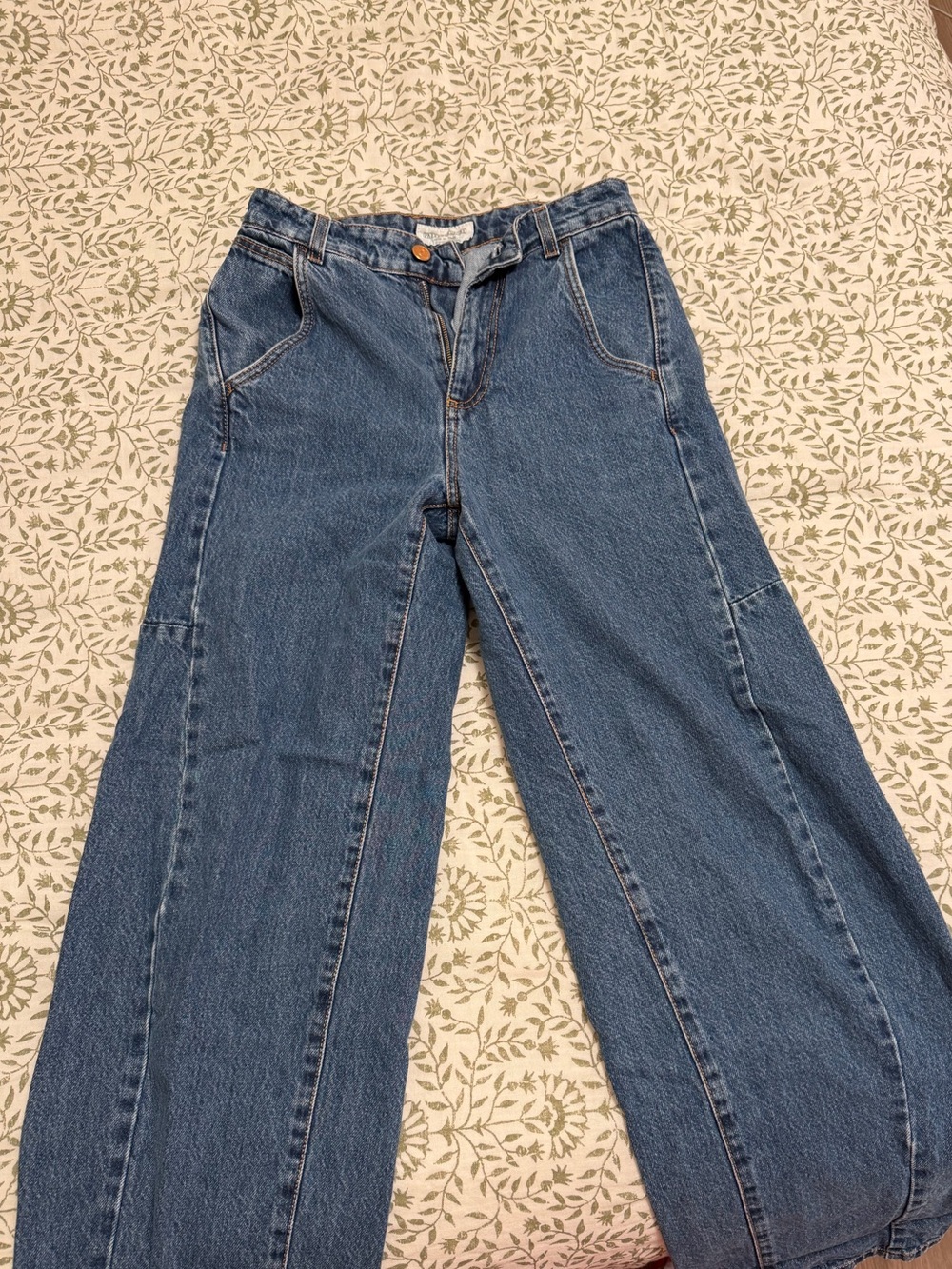 High-Rise Wide Leg Women's Jeans in Blue Denim